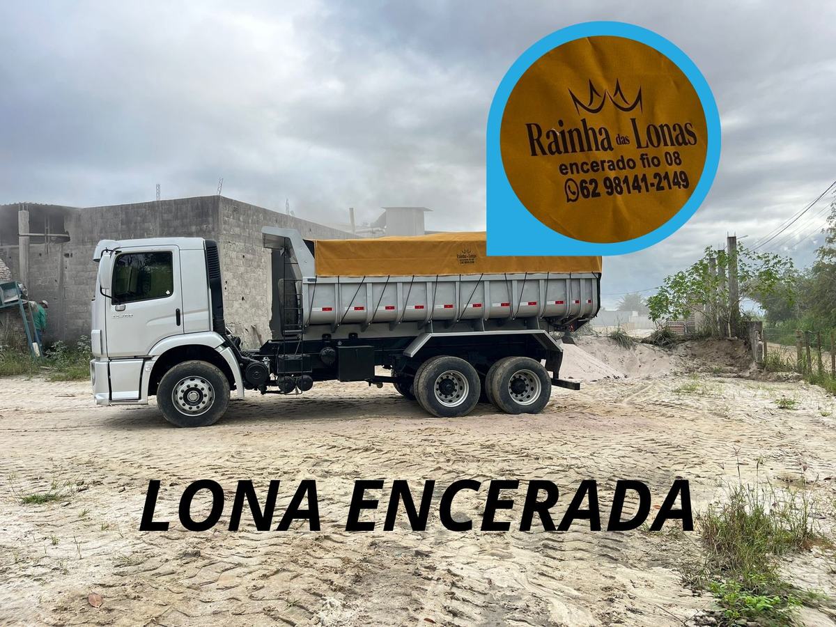Caminhão caçamba com lona encerada fio 08